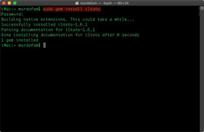 brew install istats brew install istats